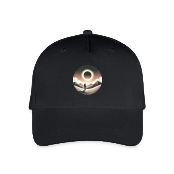 Eclipse Gaze Silhouette Design - Kinder Bio Basecap - Schwarz - Vorne