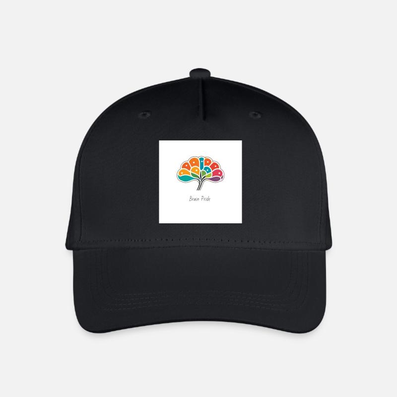 Buntes Gehirn - Kinder Bio Basecap - Schwarz