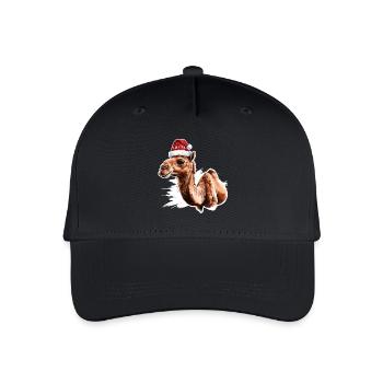 Camel with Santa hat - Organic Kids’ Baseball Cap - black - Front