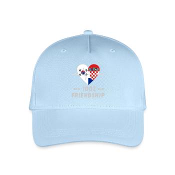 South Korea and Croatia 100% friendship - Organic Kids’ Baseball Cap - light blue - Front
