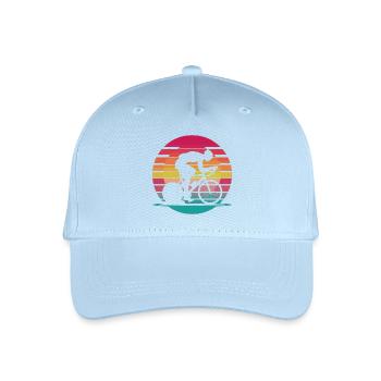 Neon Cyclist - Retro Indoor-Training - Kinder Bio Basecap - Hellblau - Vorne