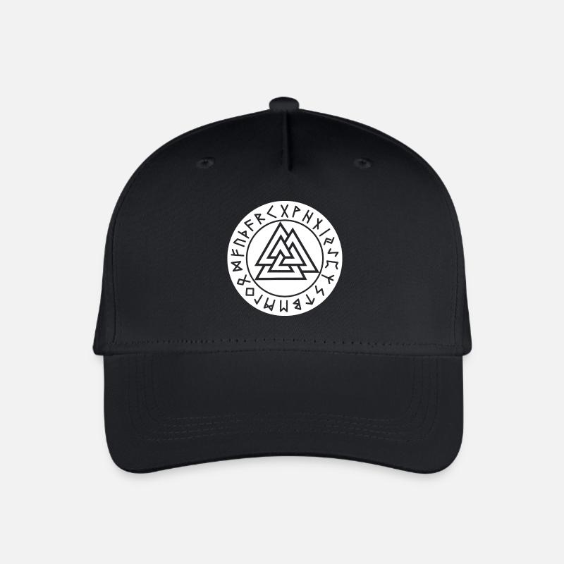 Cercle de runes blanches Valknut - Casquette de baseball bio Enfant - noir