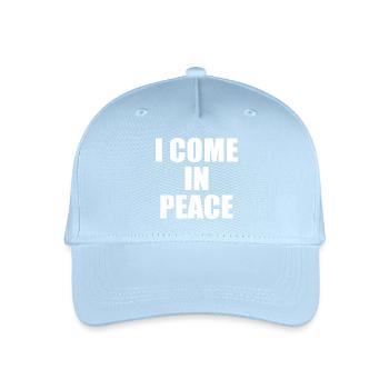 i come in peace i'm peace - Casquette de baseball bio Enfant - bleu clair - Devant