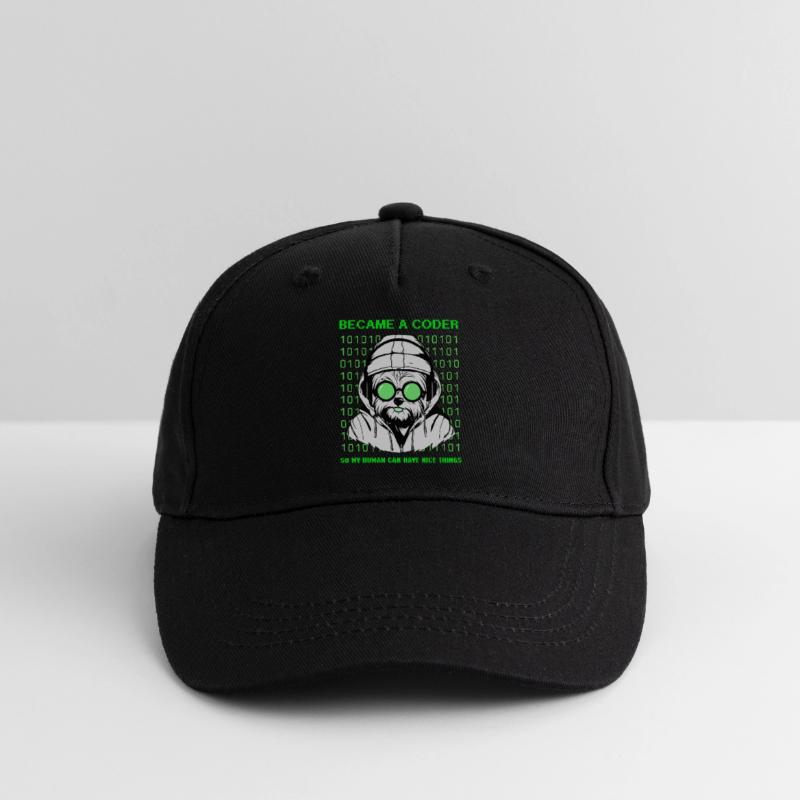 Devenu codeur – Hacker Dog Binary Look Casquette de baseball bio Enfant