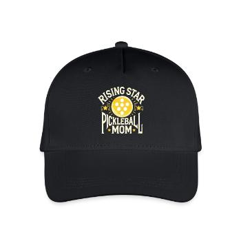 Rising Star Pickleball Mom - Organic Kids’ Baseball Cap - black - Front