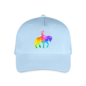 Ponyreiten Mädchen - Kinder Bio Basecap - Hellblau - Vorne