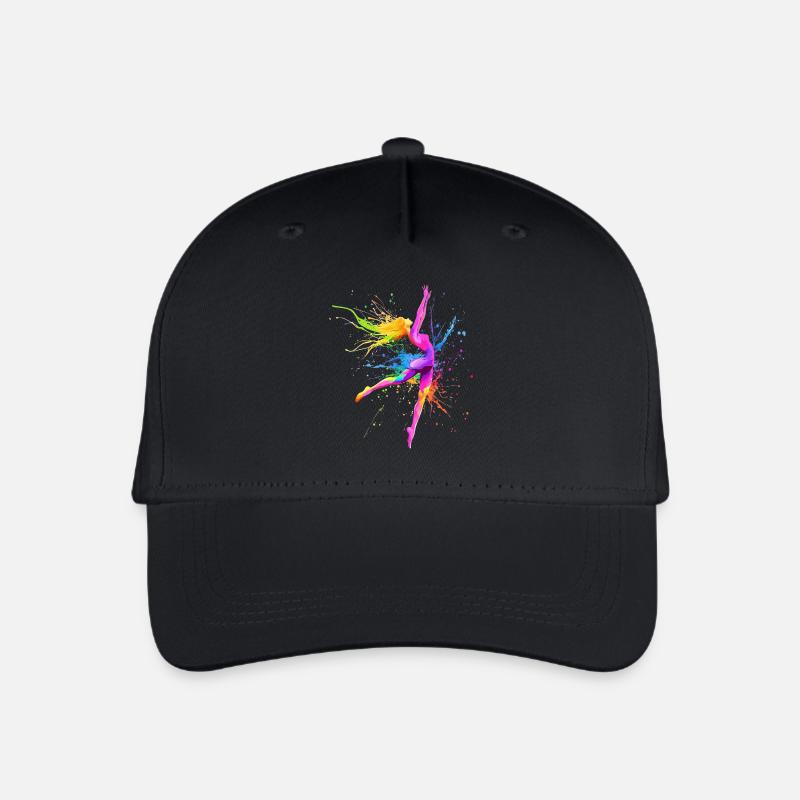 Buntes Tanzen Tänzerin Tanzlehrer Geschenk - Kinder Bio Basecap - Schwarz