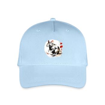 Chinesisches Sternzeichen Ratte - Kinder Bio Basecap - Hellblau - Vorne