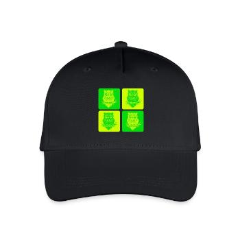 Eule – Zeitlose Eleganz im Wald - Kinder Bio Basecap - Schwarz - Vorne