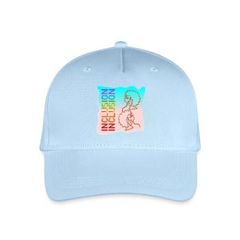 INCLUSION DIVERSITY LINE ART - Organic Kids’ Baseball Cap - light blue - Front