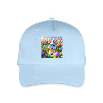 Easter, Easter, Happy Easter, Chocolate Eggs - Organic Kids’ Baseball Cap - light blue - Front
