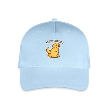 Flauschpopo – Süßer Hund mit fluffigem Po - Kinder Bio Basecap - Hellblau - Vorne