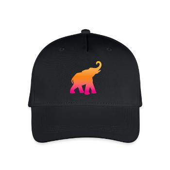 Cours d’éléphant Yoga Inde colorée Méditation - Casquette de baseball bio Enfant - noir - Devant
