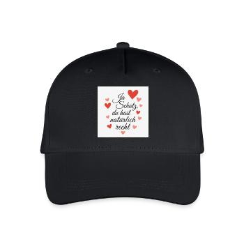 Love message with heart motifs - Organic Kids’ Baseball Cap - black - Front