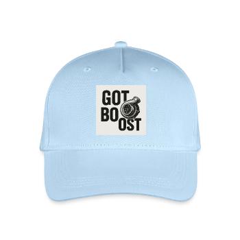Motorsport Turbo Lettering Design - Organic Kids’ Baseball Cap - light blue - Front