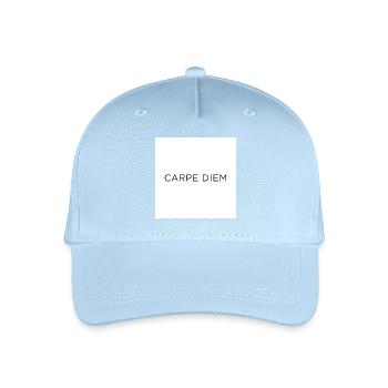 Carpe Diem Motivational Quote - Organic Kids’ Baseball Cap - light blue - Front