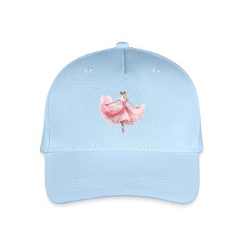 Elegante Ballerina in Rosé Tutu - Kinder Bio Basecap - Hellblau - Vorne