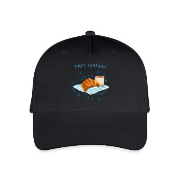 Hausgemachtes Croissant - Kinder Bio Basecap - Schwarz - Vorne