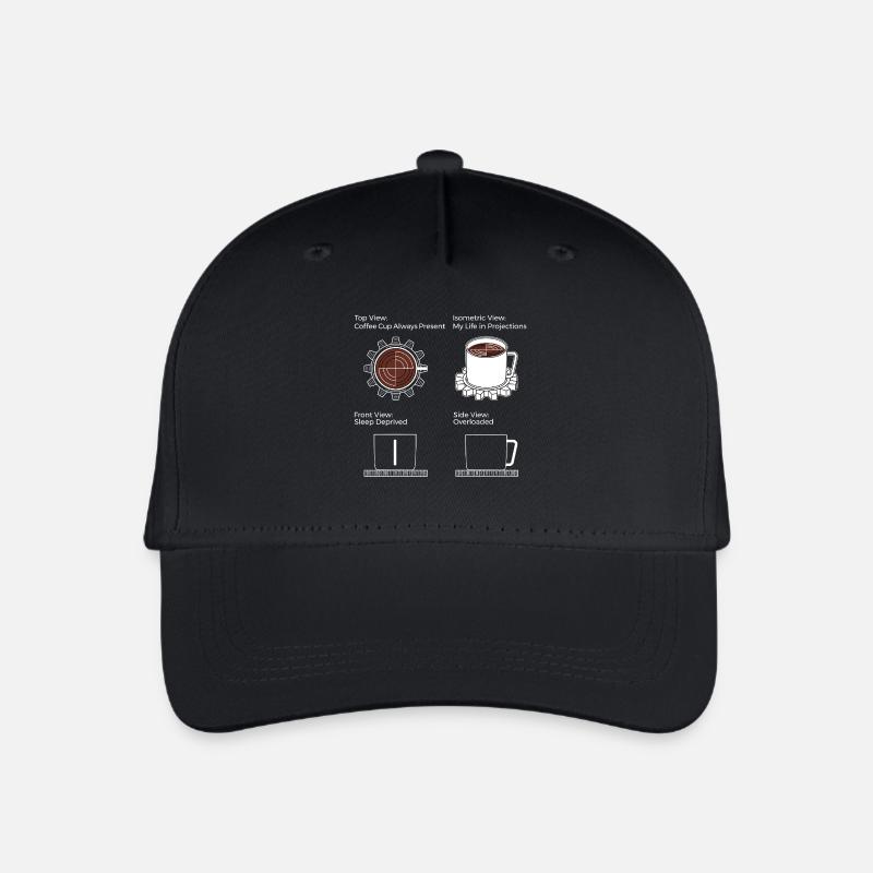 Engineer Life in Projections - Coffee and Gear T-S - Organic Kids’ Baseball Cap - black