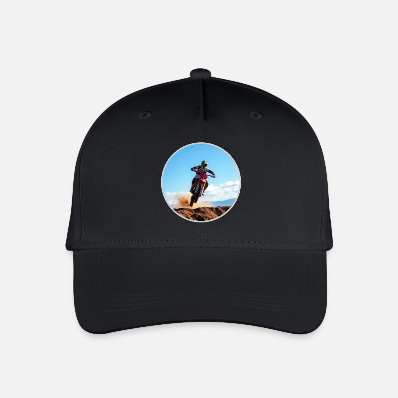 Motocross colour logo - Light Grey - Organic Kids’ Baseball Cap - black