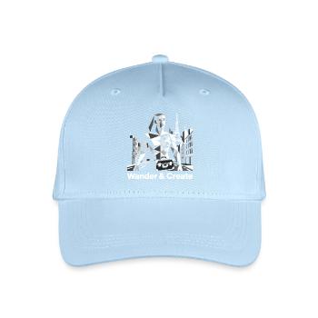 Reise Kunst Design Weltkarte Paris Wanderlust  - Kinder Bio Basecap - Hellblau - Vorne