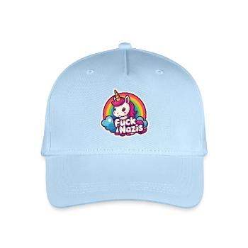 Unicorn Against Nazis Rainbow Unicorn - Organic Kids’ Baseball Cap - light blue - Front