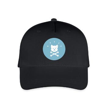 Corgi pirate croisé Jolly Roger - Casquette de baseball bio Enfant - noir - Devant
