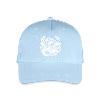 Railway Sketch - Organic Kids’ Baseball Cap - light blue - Front