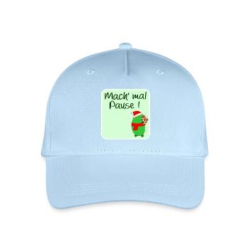 WEIHNACHTSPAUSE GEWÜRZGURKE WEIHNACHTSMANN - Kinder Bio Basecap - Hellblau - Vorne