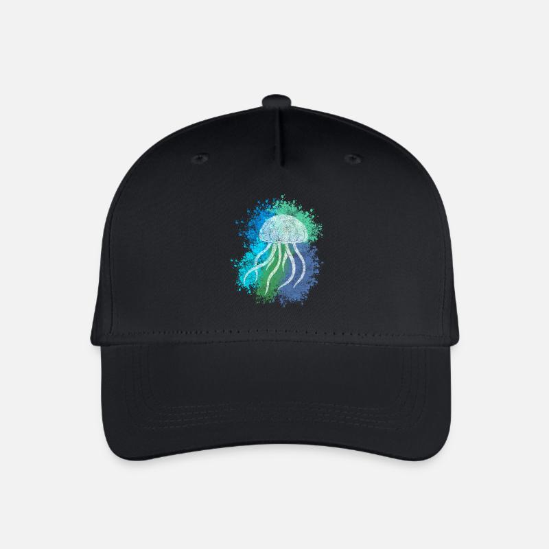 Méduse Zentangle - Casquette de baseball bio Enfant - noir