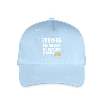 farming 20% farming 80% repairing equipment - Organic Kids’ Baseball Cap - light blue - Front