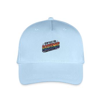 Kein Platz für Rassismus - Cool Pride Logo - Kinder Bio Basecap - Hellblau - Vorne
