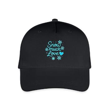 Snow Much Love Neon Lettering - Organic Kids’ Baseball Cap - black - Front