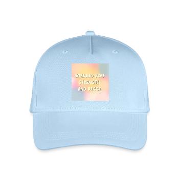 Wishing Strength Peace - Organic Kids’ Baseball Cap - light blue - Front