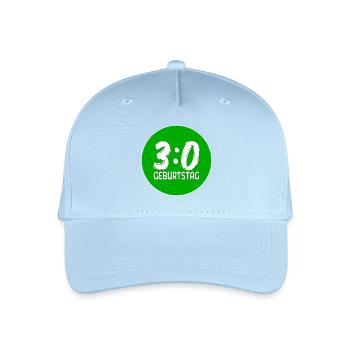 Fußball Dreißig 30. Geburtstag - Kinder Bio Basecap - Hellblau - Vorne