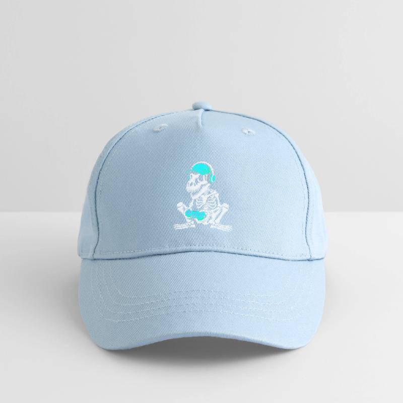 Skeleton DJ with controller and headset Organic Kids’ Baseball Cap