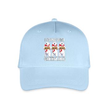 Grönlandisches Eisbären-Trio - Kinder Bio Basecap - Hellblau - Vorne