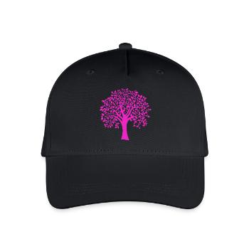 Base Pink Jumbo Tree Print Silhouette - Organic Kids’ Baseball Cap - black - Front