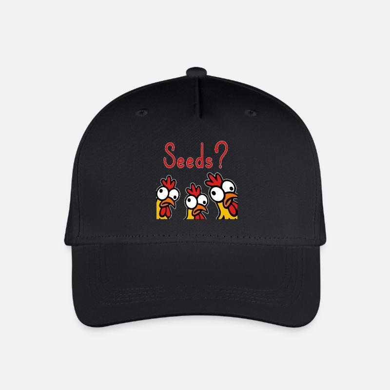 Crazy Chickens Eating Grains Hobby - Organic Kids’ Baseball Cap - black