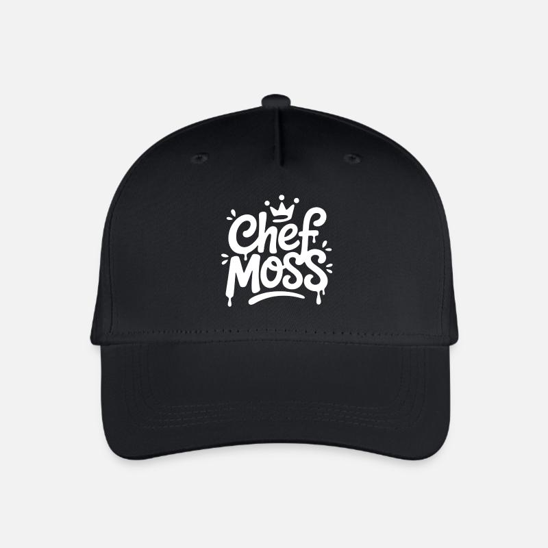 Chef Moss Graffiti - Kinder Bio Basecap - Schwarz