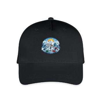 Milaner Wintersport-Ikone - Kinder Bio Basecap - Schwarz - Vorne