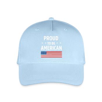 American Pride with US Flag - Organic Kids’ Baseball Cap - light blue - Front