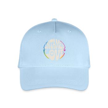 Untamed Love Retro Lettering - Organic Kids’ Baseball Cap - light blue - Front