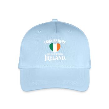 Ireland Heartbeat Design - Organic Kids’ Baseball Cap - light blue - Front