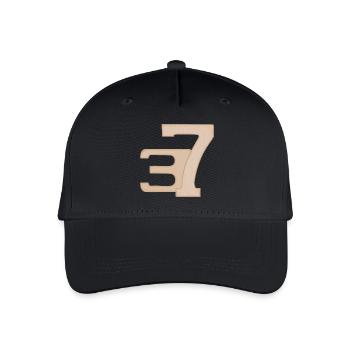 37 Numeral Art in Peach - Organic Kids’ Baseball Cap - black - Front