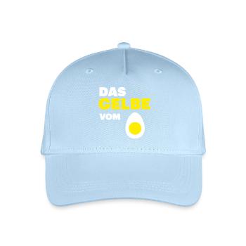 Hühner Fans -  Hahn - Gockel - Eigelb - Kinder Bio Basecap - Hellblau - Vorne