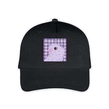 hübsche pink lila Taube - Kinder Bio Basecap - Schwarz - Vorne