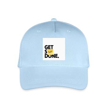 Get Stuff Done Lustiges Büro Motivation Design - Kinder Bio Basecap - Hellblau - Vorne