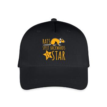 Rats Spelt Backwards Is Star Lustiger Ratte Spruch - Organic Kids’ Baseball Cap - black - Front