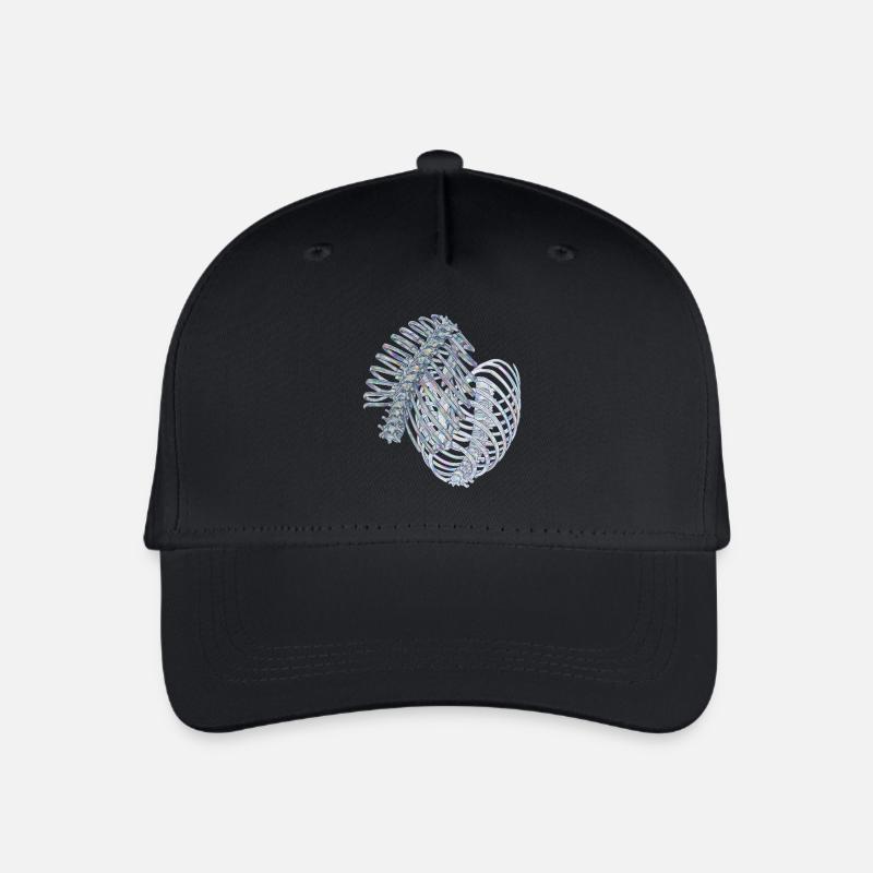 Nervures irisées en spirale - Casquette de baseball bio Enfant - noir